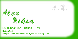 alex miksa business card